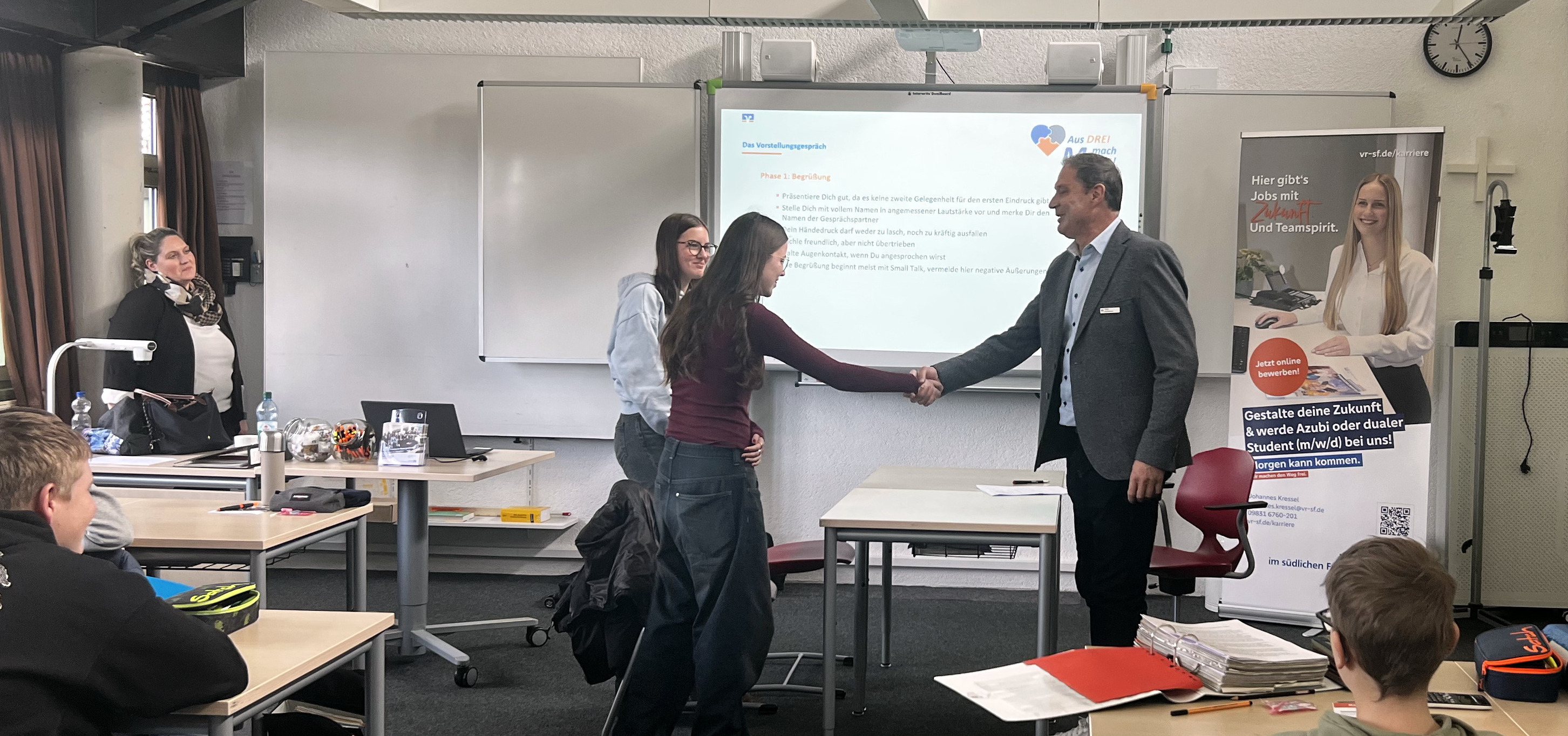 Bewerbungstraining durch die VR Bank im südlichen Franken eG